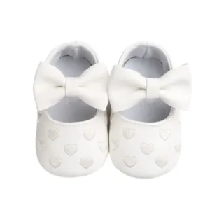 Mini Fashion™ - Ademend Materiaal - Baby Anti-Slip Schoentjes Wit / 18 (6-12 maanden) | Educatief Speelgoed
