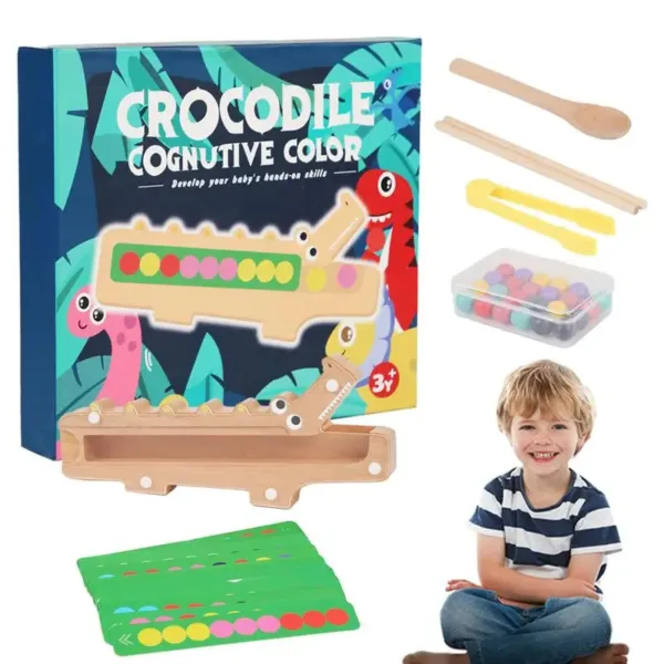 Crocodile Colour Game™ - Krokodil Kleurenfeest - Kleurenspel | Educatief Speelgoed - Afbeelding 1