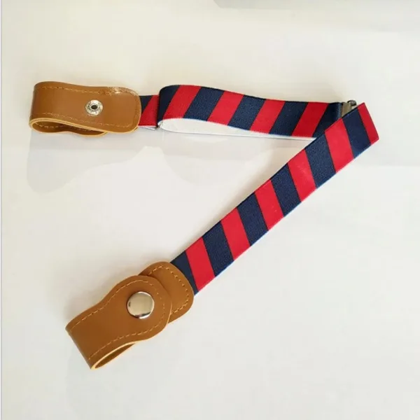 Mini Fashion™ - Past Altijd - Elastische Riem voor Kinderen Rood - Zwart / 40-65cm (1-12 jaar) | Educatief Speelgoed - Afbeelding 1