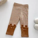 Mini Fashion™ - Zacht Voor De Huid - Kinder Legging Bruin / 120 (5 jaar) | Educatief Speelgoed