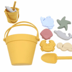 Silicone Beach Set™ - Strandemmer Zandavontuur - Siliconen Strandset Geel | Educatief Speelgoed