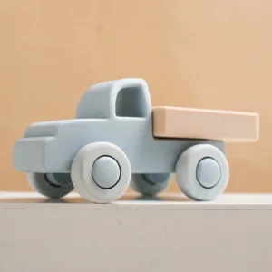 Mini Motion™ – Rollen&Bijten– Silicone Voertuig Speelgoed Blauwe Truck | Educatief Speelgoed