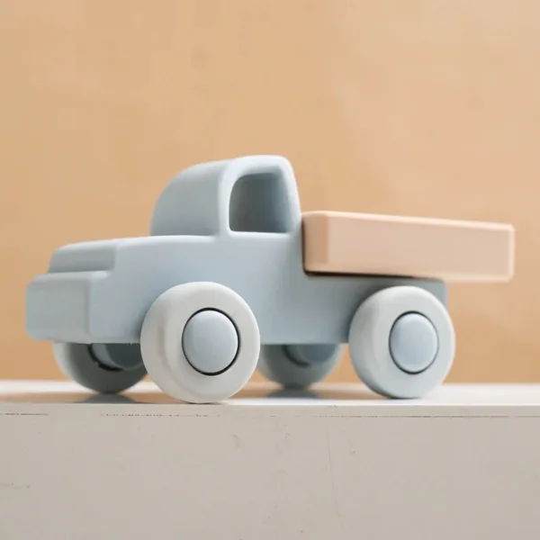 Mini Motion™ – Rollen&Bijten– Silicone Voertuig Speelgoed Blauwe Truck | Educatief Speelgoed - Afbeelding 1