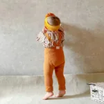 Mini Fashion™ - Zacht&Comfortabel - Kinder Legging met Bretels Oranje / M (1-2 jaar) | Educatief Speelgoed