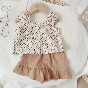 Mini Fashion™ -  Katoenen zomerset voor meisjes 98 (3 jaar) | Educatief Speelgoed
