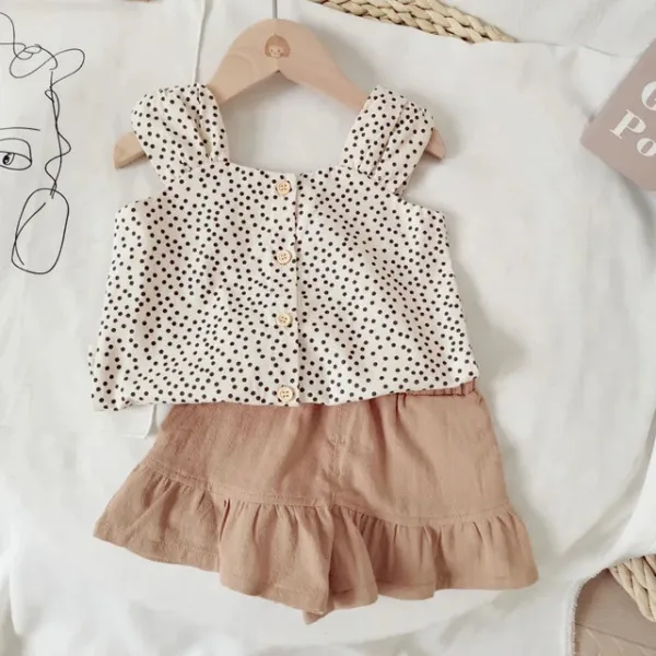 Mini Fashion™ -  Katoenen zomerset voor meisjes 98 (3 jaar) | Educatief Speelgoed - Afbeelding 1