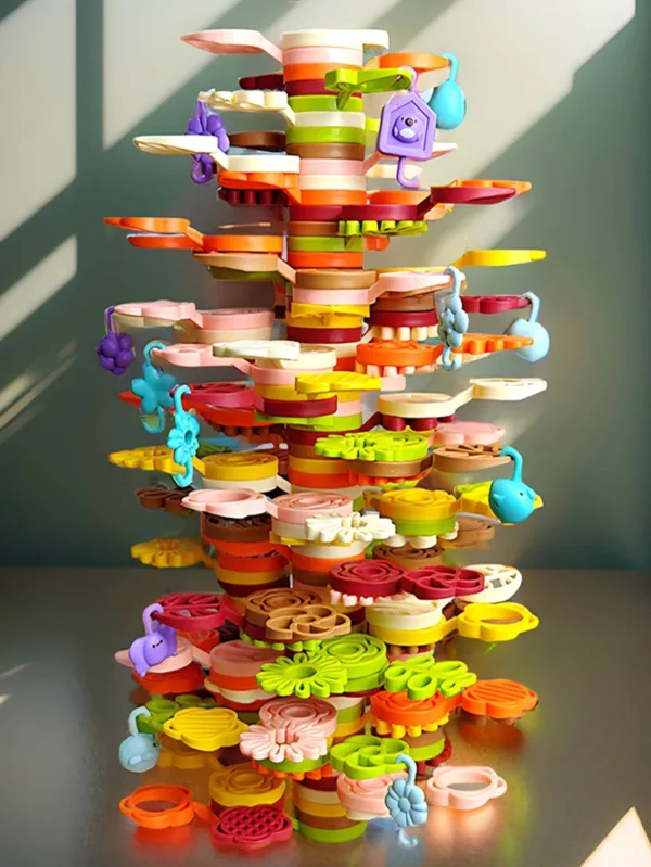 Stacking Balance Tree™ - Stapelavontuur voor Kleine Bouwers - STEM Speelgoed 152 Stuks | Educatief Speelgoed - Afbeelding 1