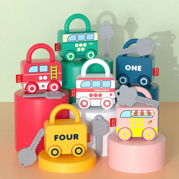 Puzzle Locks™ – Speel&Leer– Montessori Speelgoed Set van 6 - incl. Opbergdoos | Educatief Speelgoed - Afbeelding 1