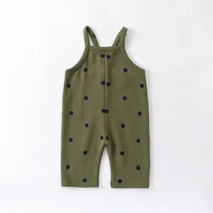 Mini Fashion - Comfortabele en Stijlvolle Kledingset - Baby Outfit Tuinbroek (C) - Olijfgroen / 73 (6–12 maanden) S | Educatief Speelgoed