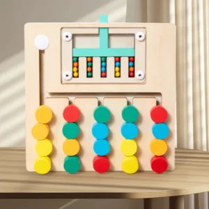 Woods™ - Creatief&Leerzaam - Houten Sorteerpuzzel 5 kleuren | Educatief Speelgoed