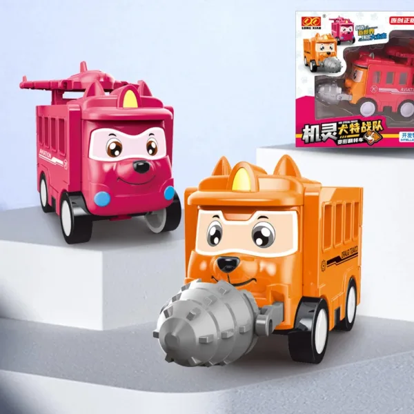 Mini Transformer™ – Duwen&draaien– Speelvoertuig Oranje | Educatief Speelgoed - Afbeelding 1