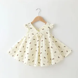 Mini Fashion™ - Speels&Elegant - Meisjes Zomer Jurk Strikknoop / 110 (3-4 jaar) | Educatief Speelgoed