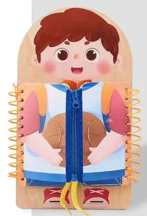 Little Helper™ - Knoop&Rits - Activiteitenbord Jongen | Educatief Speelgoed