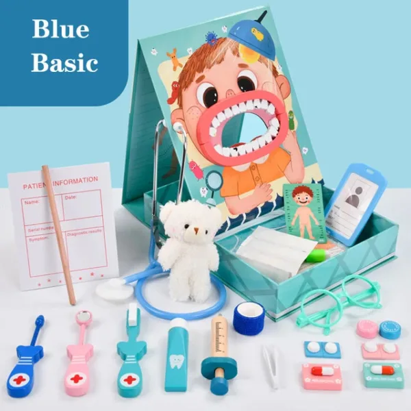Woods™ - Tandarts in de Dop - Tandarts Speelset Blauw / Standaard | Educatief Speelgoed - Afbeelding 1