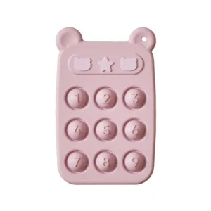 Fidget Toy™ - Bijtring&Fidget speelgoed in 1 - Siliconen Fidget Telefoon Telefoon - Roze | Educatief Speelgoed