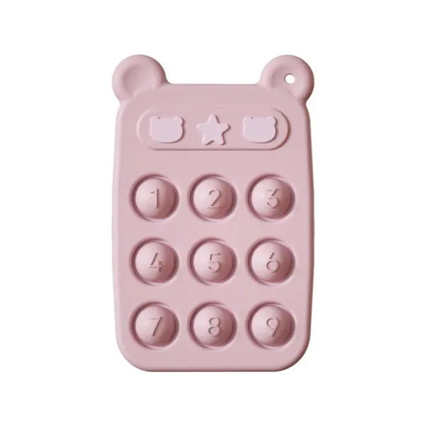 Fidget Toy™ - Bijtring&Fidget speelgoed in 1 - Siliconen Fidget Telefoon Telefoon - Roze | Educatief Speelgoed - Afbeelding 1