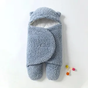SnuggleBear™ - Baby Wikkel Deken Blauw / M (3-6 maanden) | Educatief Speelgoed