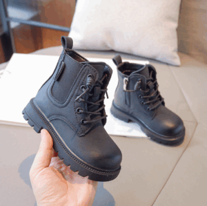 Mini Fashion™ - Stijlvol&Trendy voor kinderen - Veterboot Zwart / 33 (7-8 jaar) | Educatief Speelgoed