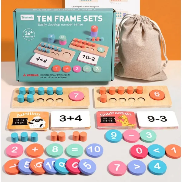 Woods™ - Maak Rekenen eenvoudig - Reken Speelset voor Kinderen | Educatief Speelgoed - Afbeelding 1