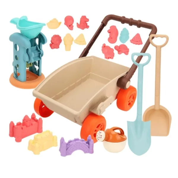 Beach Cart Set™ – Zomer Zandpret – Strandspel Set | Educatief Speelgoed - Afbeelding 1
