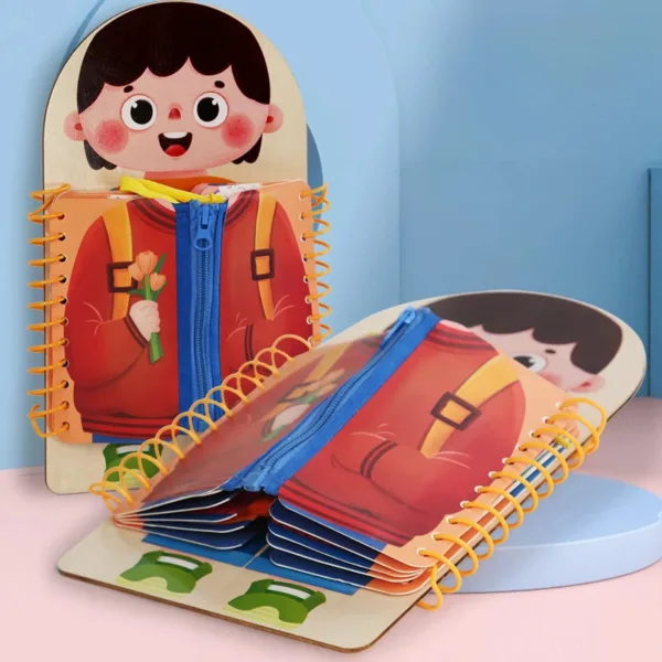 ClothesBook™ - Zelfredzaam Spelen - Aankleed Puzzelboek | Educatief Speelgoed - Afbeelding 1