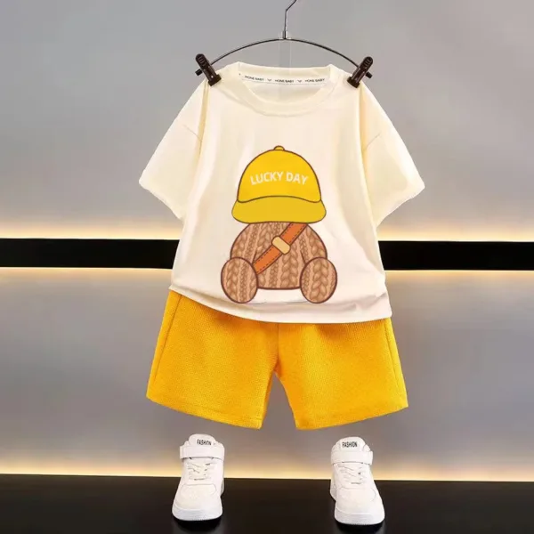 Mini Fashion™ - Stoere Look - Zomerset Jongens Geel / 80 (9-18 maanden) | Educatief Speelgoed - Afbeelding 1