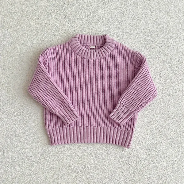 Mini Fashion™ - Super Zachte Stof - Gebreide Sweater Paars / 116 (6 jaar) | Educatief Speelgoed - Afbeelding 1