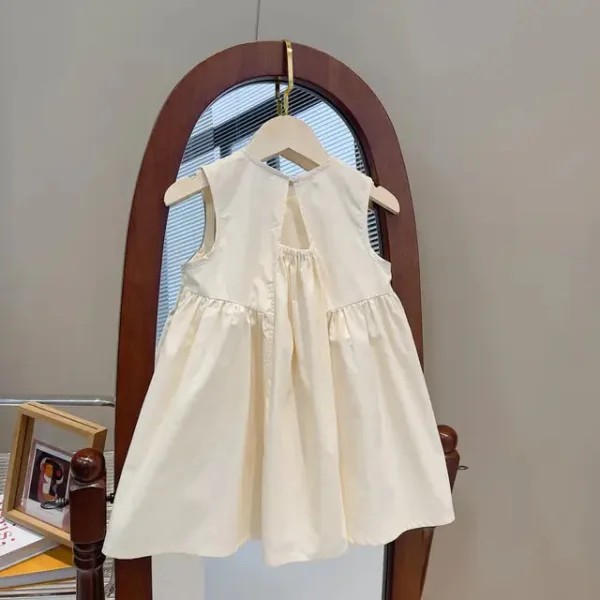 Mini Fashion™ - Stijlvol en Elegant - Meiden Jurk Beige / 90 (1-2 jaar) | Educatief Speelgoed - Afbeelding 1