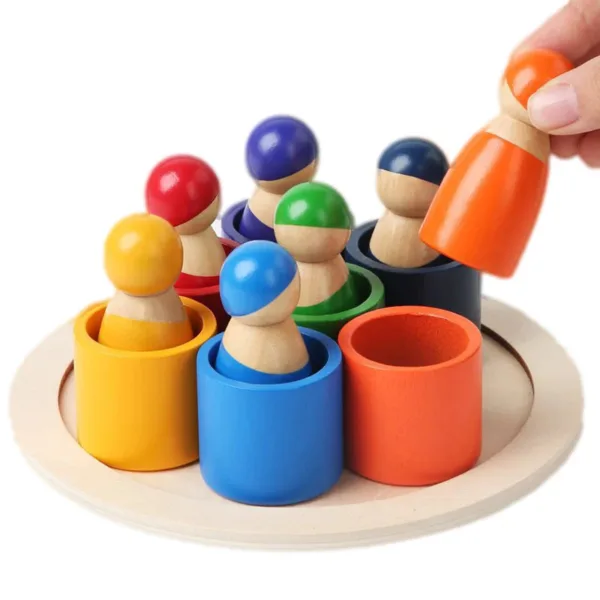Rainbow Puzzle™ – Kleurrijk&Creatief– Houten Sorteer Speelgoed | Educatief Speelgoed - Afbeelding 1