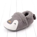 Mini Fashion™ - Knuffel zachte dieren - Peuter Dieren pantoffels Pinguin Grijs / 16 (7-12 maanden) | Educatief Speelgoed