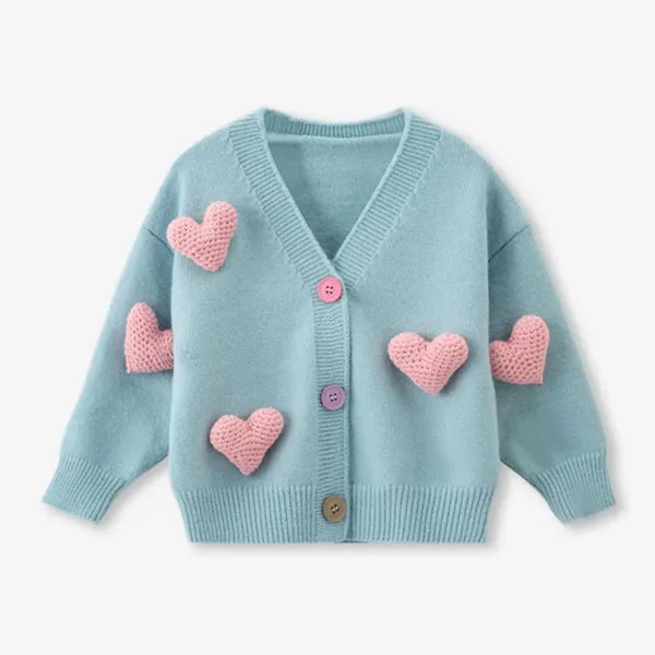 Mini Fashion™ - Trendy&Comfortabel - Hartjes Trui Blauw / 110 (4 jaar) | Educatief Speelgoed - Afbeelding 1