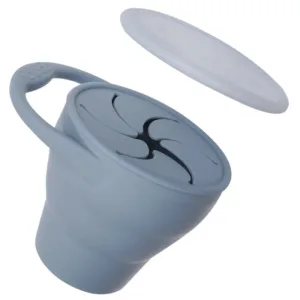 Snackcup™ - Gemakkelijk Mee te Nemen - Siliconen Inklapbare Beker Licht Blauw | Educatief Speelgoed