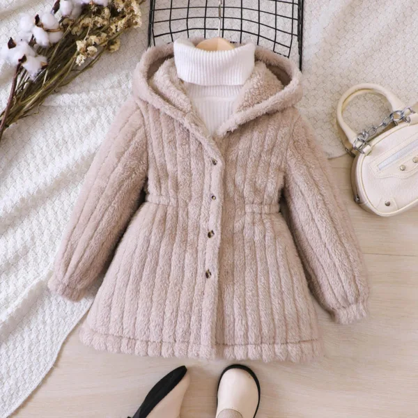 Mini Fashion™ - Zachte Fleece Binnenvoering voor Meisjes - Winterjas 130 (6 jaar) | Educatief Speelgoed - Afbeelding 1