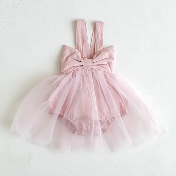 Mini Fashion™ - Baby Meiden Romper Jurk Roze / 90 (12-24 maanden) | Educatief Speelgoed - Afbeelding 1