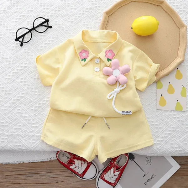Mini Fashion™ - Comfort&Stijl - Meiden Zomerset Geel / 98 (3 jaar) | Educatief Speelgoed - Afbeelding 1