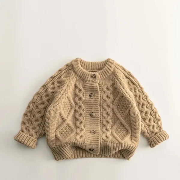 Mini Fashion™ - Super Comfortabel voor Kind - Gebreide Trui Beige / 92 (2-3 jaar) | Educatief Speelgoed - Afbeelding 1