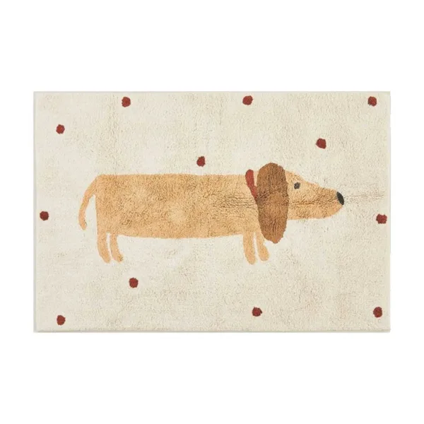Little Haven™ - Zacht&Comfortabel - Tapijt Met Teckelprint 60x40 cm | Educatief Speelgoed - Afbeelding 1