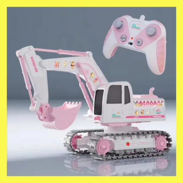 Pink Power Digger™ – Graaffeestje voor Meiden – RC Graafmachine | Educatief Speelgoed - Afbeelding 1