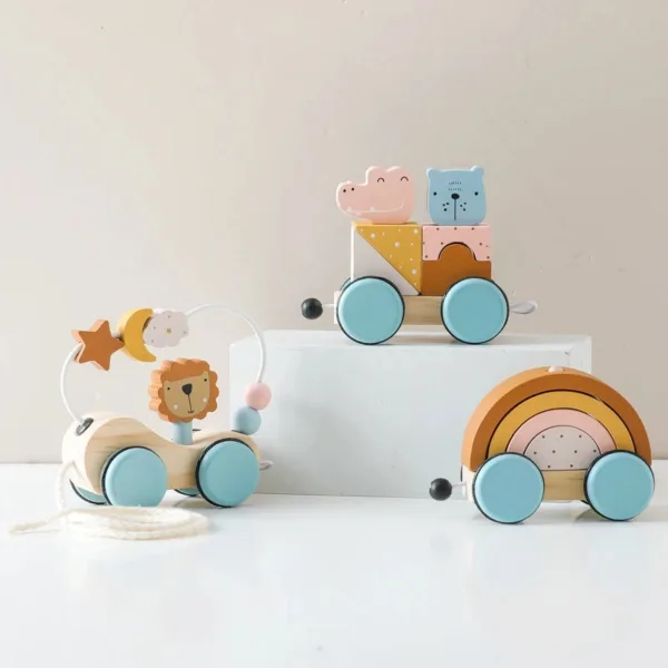 Lunar Train™ - Droomtreintje - Houten Stapelspeelgoed | Educatief Speelgoed - Afbeelding 1