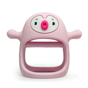 Penguin Teether™ - Verzachtend voor tandvlees - Siliconen Bijtring Roze | Educatief Speelgoed