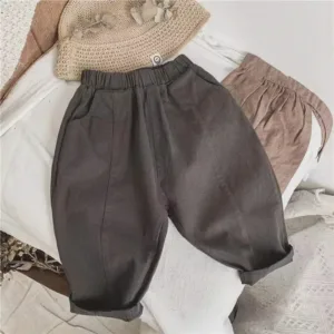 Mini Fashion™ - Voor Alle Seizoenen - Lange Broek Donker Grijs / 110 (4 jaar) | Educatief Speelgoed