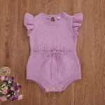 Mini Fashion™ - Luchtig&Lief - Meisjes Baby Jumpsuit Licht Paars / 90 (12–18 maanden) | Educatief Speelgoed