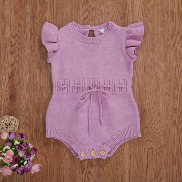 Mini Fashion™ - Luchtig&Lief - Meisjes Baby Jumpsuit Licht Paars / 90 (12–18 maanden) | Educatief Speelgoed - Afbeelding 1