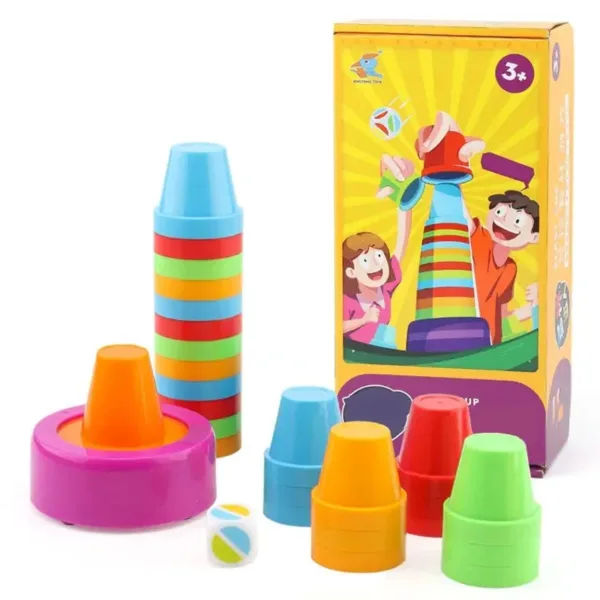 Color Cups™ - Slim Stapelen - Stapelbeker Set | Educatief Speelgoed - Afbeelding 1