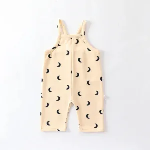 Mini Fashion - Comfortabele en Stijlvolle Kledingset - Baby Outfit Tuinbroek (C) - Crème / 90 (18–24 maanden) L | Educatief Speelgoed