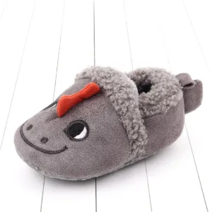 Mini Fashion™ - Knuffel zachte dieren - Peuter Dieren pantoffels Draak Grijs / 17 (13-18 maanden) | Educatief Speelgoed