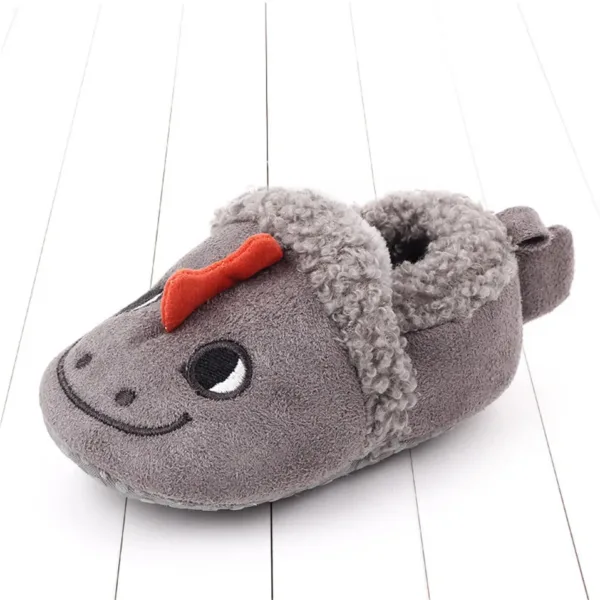 Mini Fashion™ - Knuffel zachte dieren - Peuter Dieren pantoffels Draak Grijs / 17 (13-18 maanden) | Educatief Speelgoed - Afbeelding 1