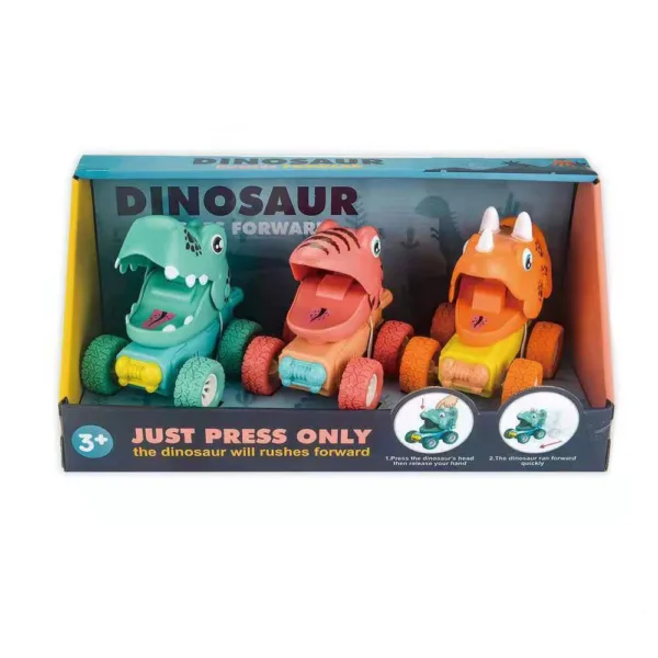 Dino Monstertruck™ - Push&Go Dinosaurus Race - Dino Auto's 3 | Educatief Speelgoed - Afbeelding 1