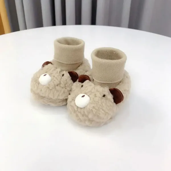 Mini Fashion™ - Beertjes - Baby Slofjes Khaki / 17 (6-12 maanden) | Educatief Speelgoed - Afbeelding 1