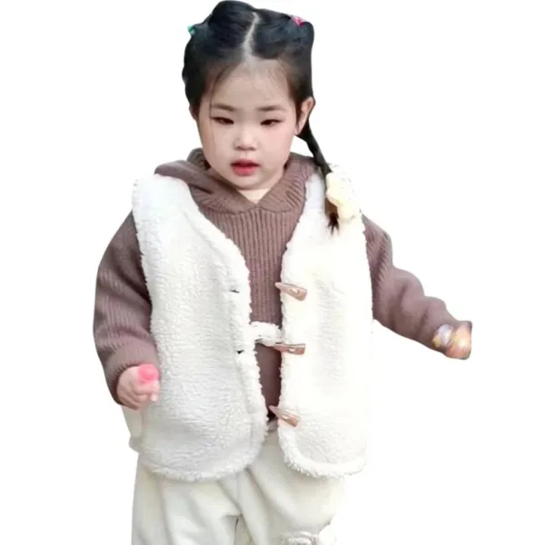 Mini Fashion™ - Warm&Stijlvol - Bodywarmer Vest Wit / 110 (4 jaar) | Educatief Speelgoed - Afbeelding 1